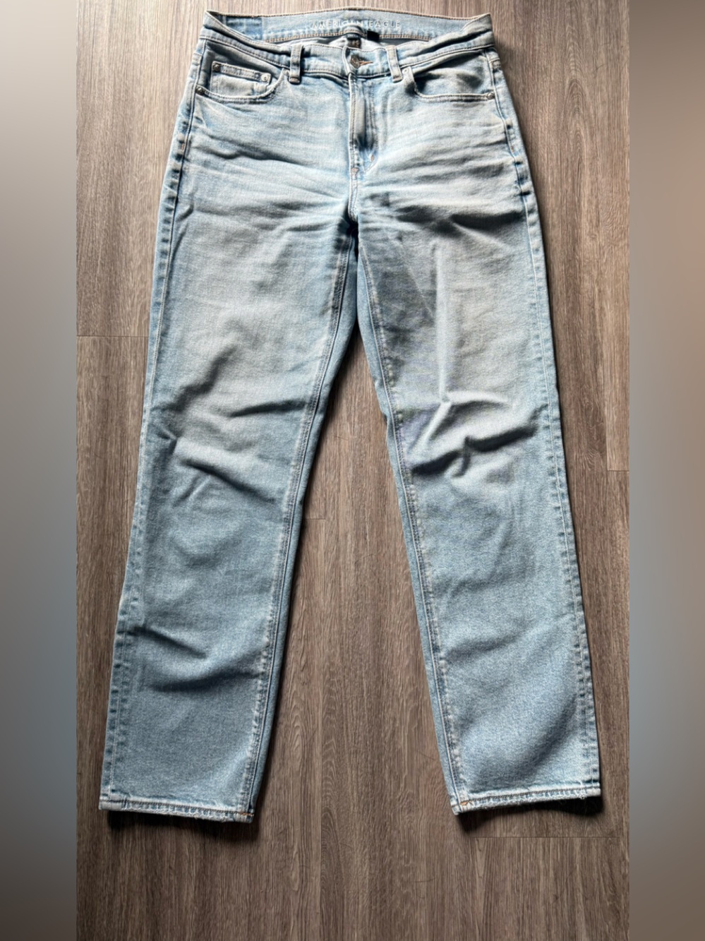 American Eagle Outfitters Light Blue Straight-Leg Jeans